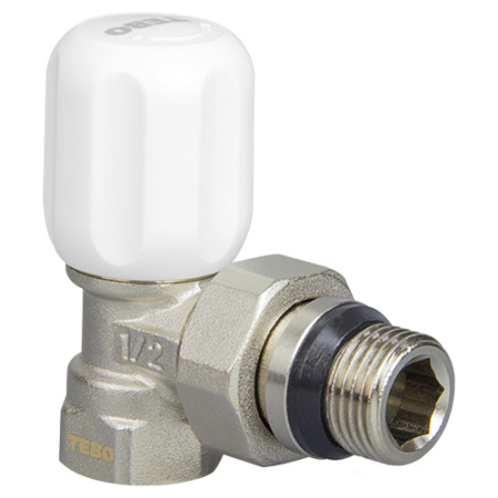 Вентиль TEBO ручной, угловой, с уплотнительным кольцом ВН/НАР